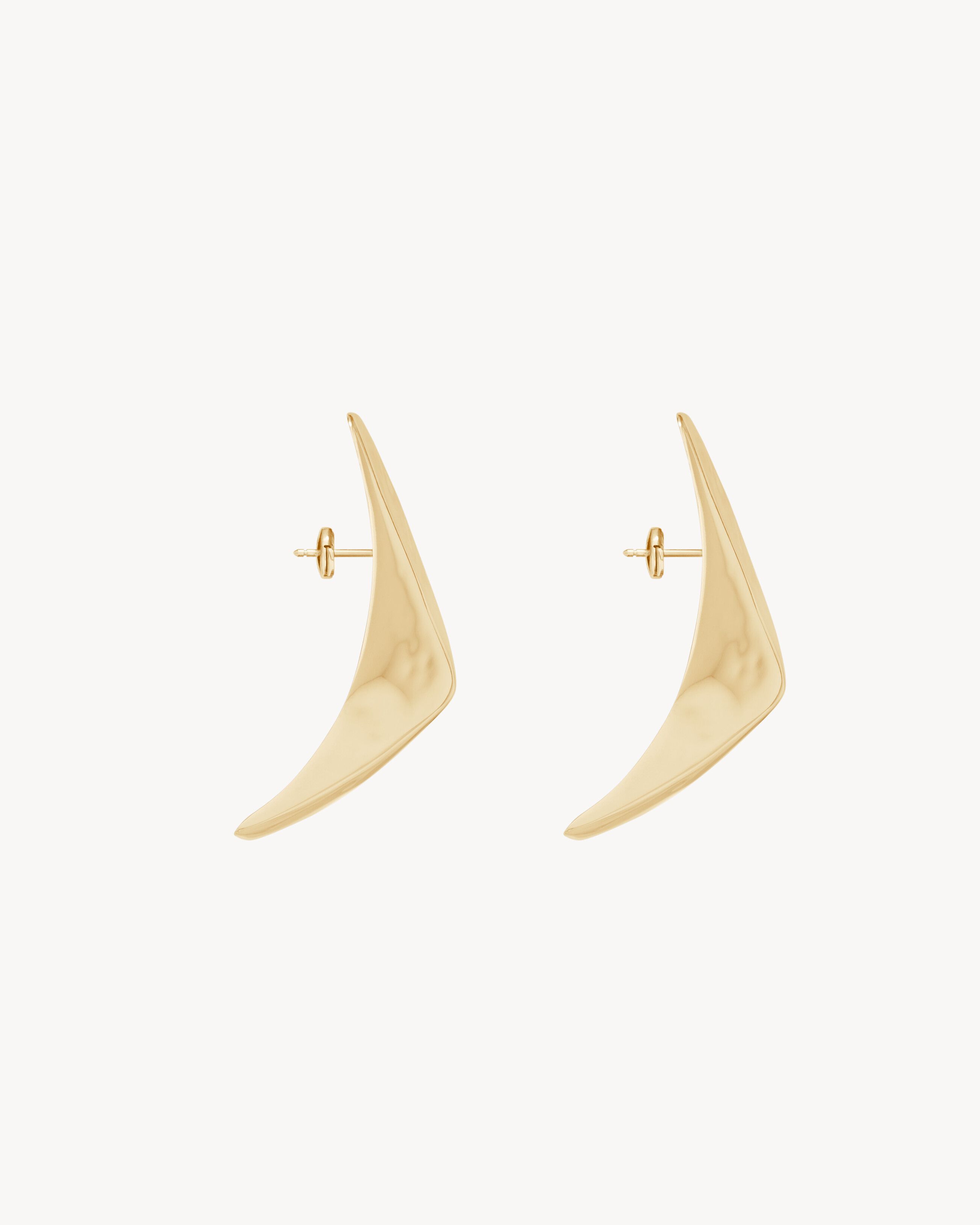 Boucles d'oreilles trapèze en or jaune 18 carats