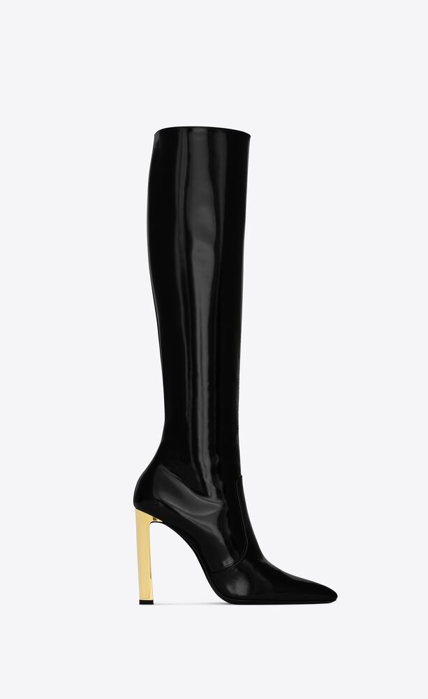 AUTEUIL boots in glazed leather | Saint Laurent | YSL.com