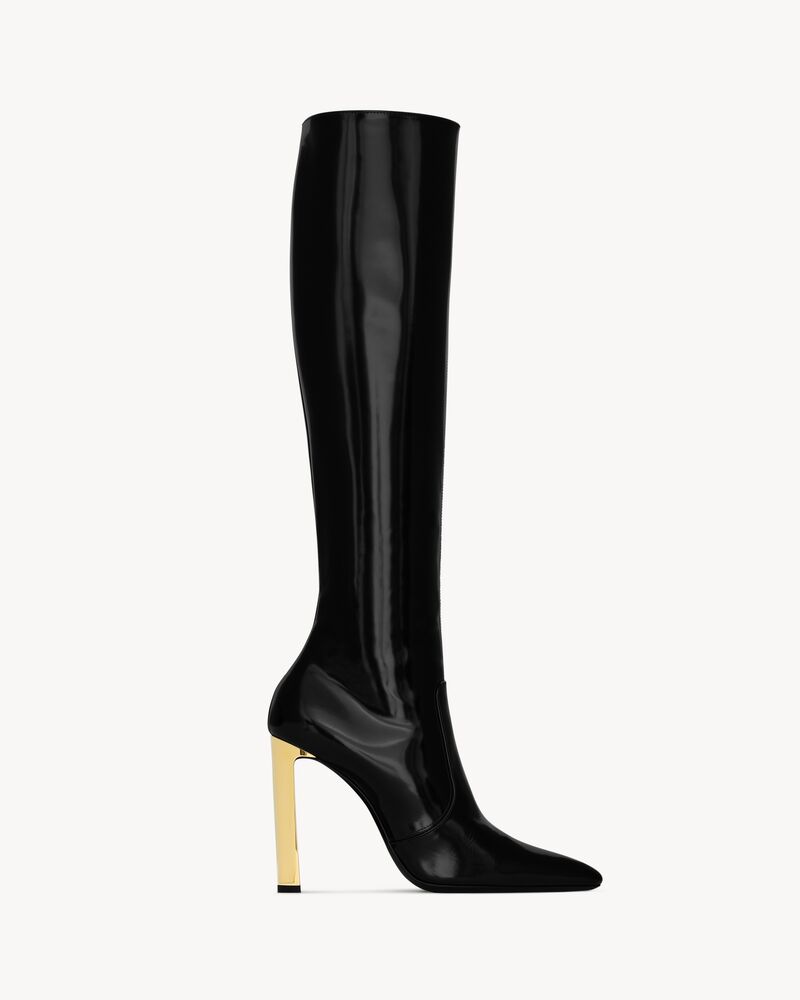 AUTEUIL boots in glazed leather | Saint Laurent | YSL.com