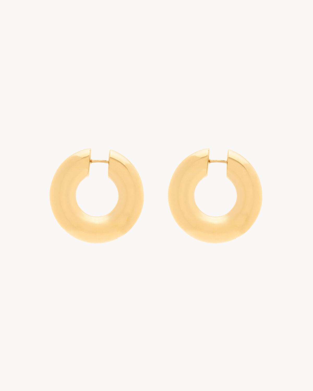 tube hoop earrings in metal