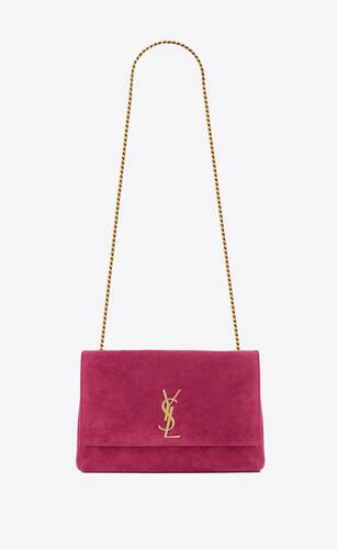 kate medium reversible chain bag in suede and smooth leather