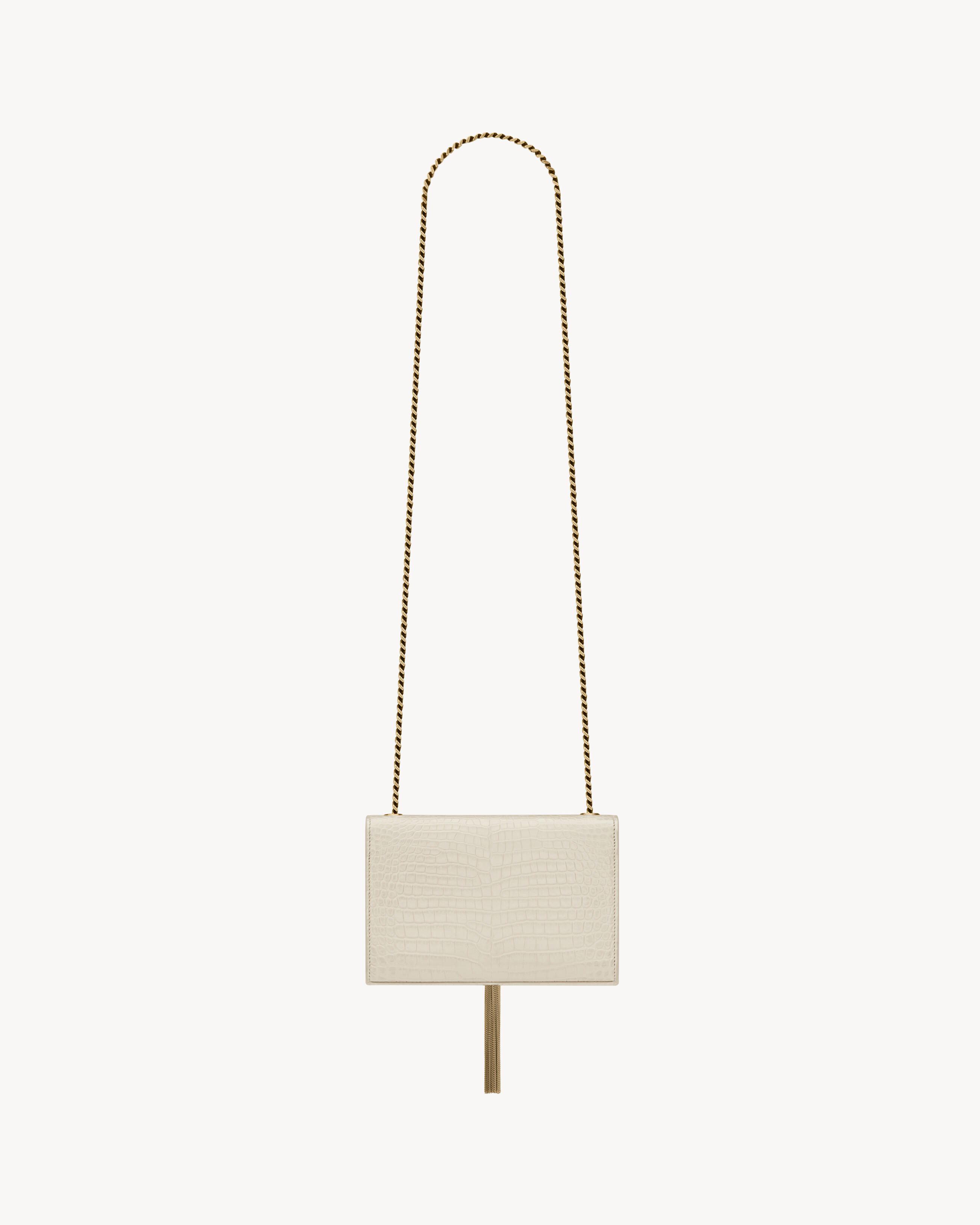 KATE SMALL TASSEL IN CROCODILE-EMBOSSED LEATHER