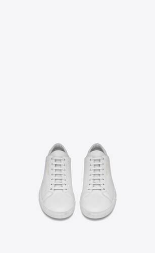 andy sneakers aus weißem leder