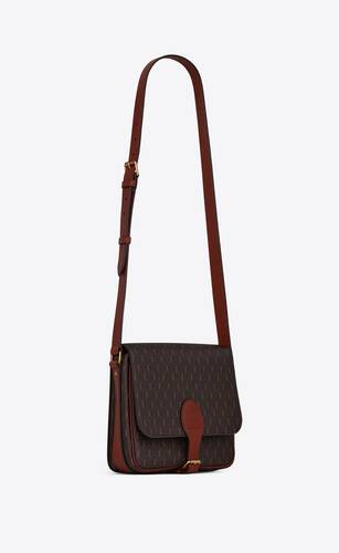 le monogramme medium satchel in cassandre canvas and smooth leather