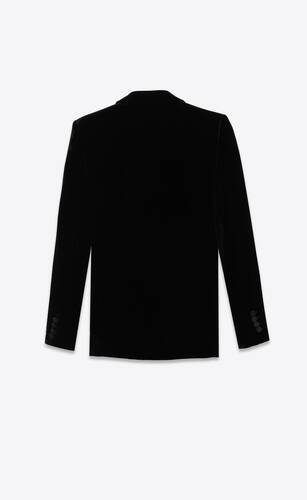 Vtg SAINT LAURENT Rive Gauche Mens Black Velvet Smoking Jacket Blazer Size  36/38
