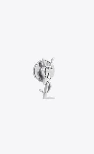 CASSANDRE single stud earring in 18K grey gold | Saint Laurent | YSL.com