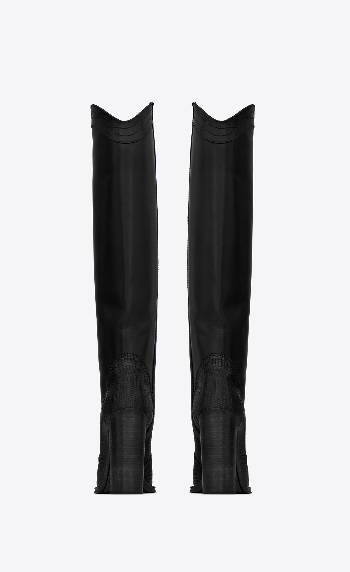 KATE high boots in tejus-embossed and smooth leather | Saint Laurent ...