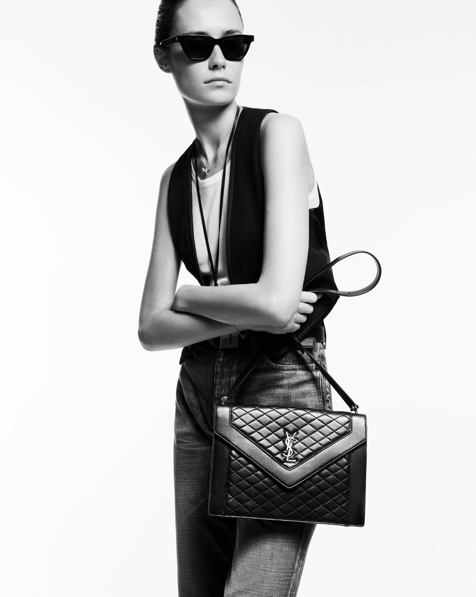 Gaby satchel in quilted lambskin | Saint Laurent | YSL.com