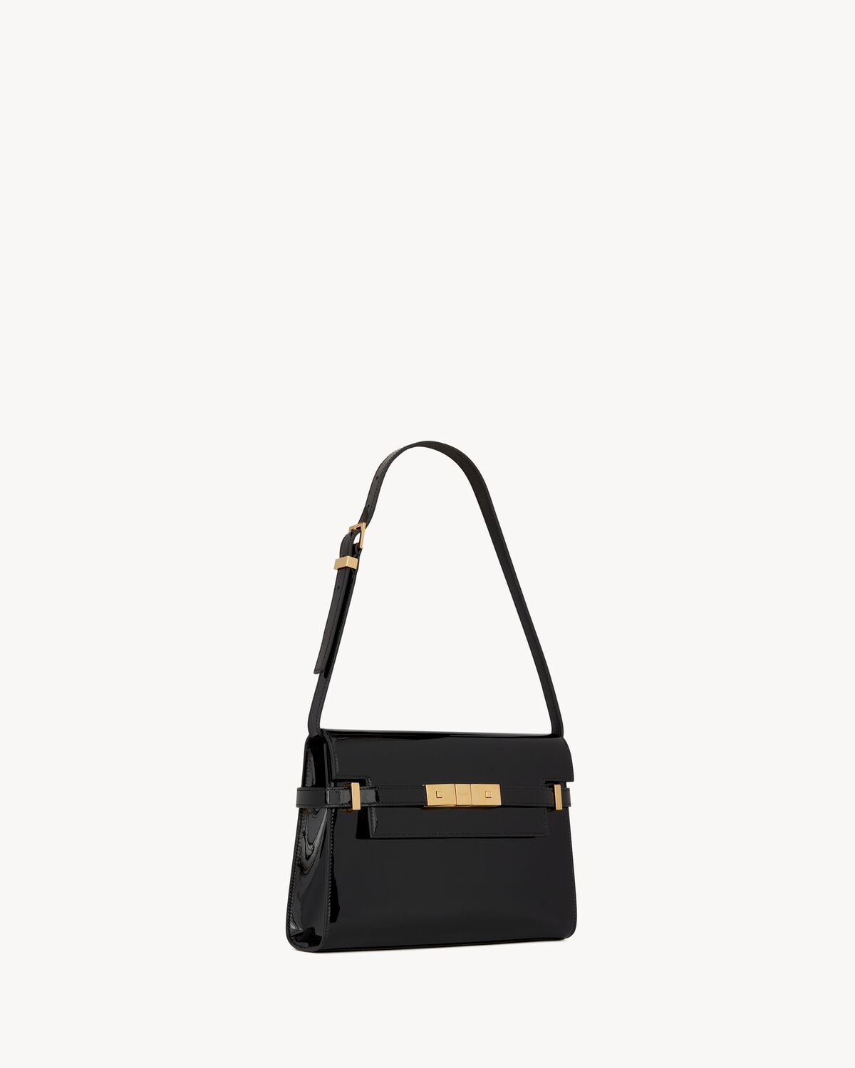 생로랑 페이턴트 가죽 맨해튼 스몰 숄더백 675626B870J1000