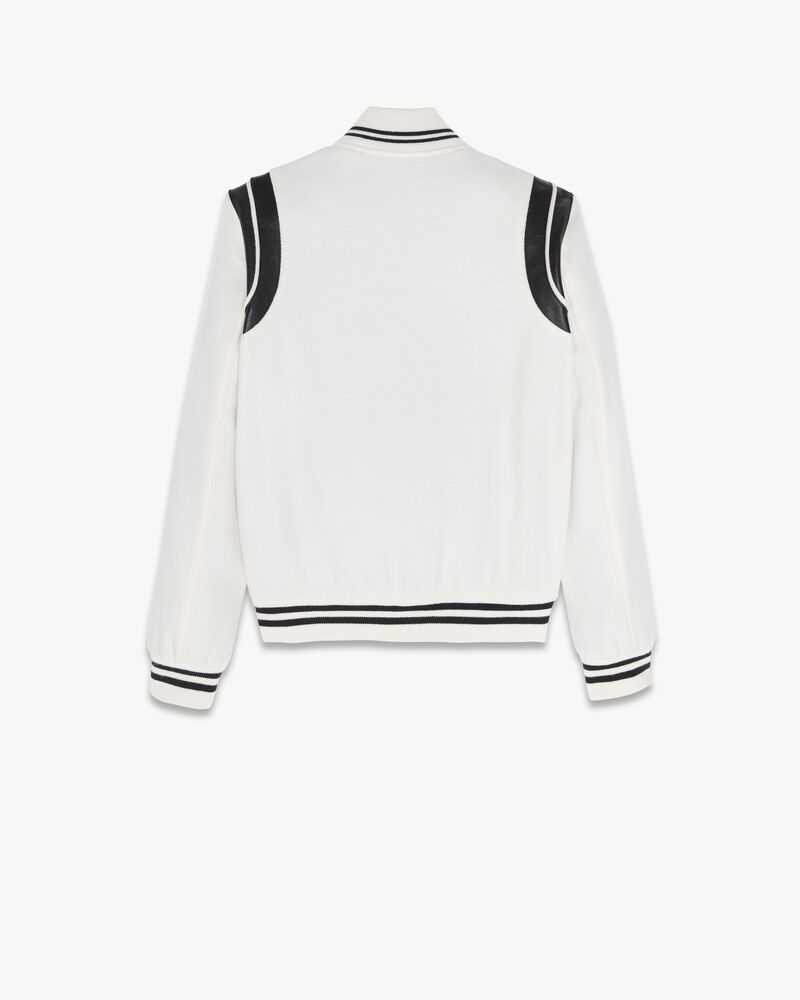 SAINT LAURENT: Teddy recycled wool jacket - White