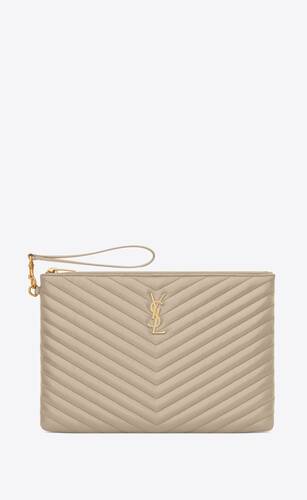 pochette porta tablet monogram in pelle trapuntata