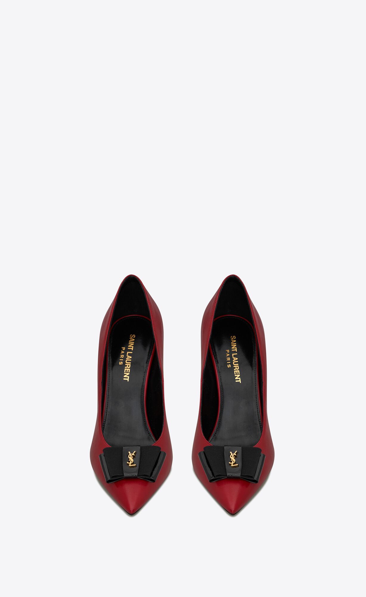 ANAÏS slingback bow pumps in grosgrain canvas and patent leather ...