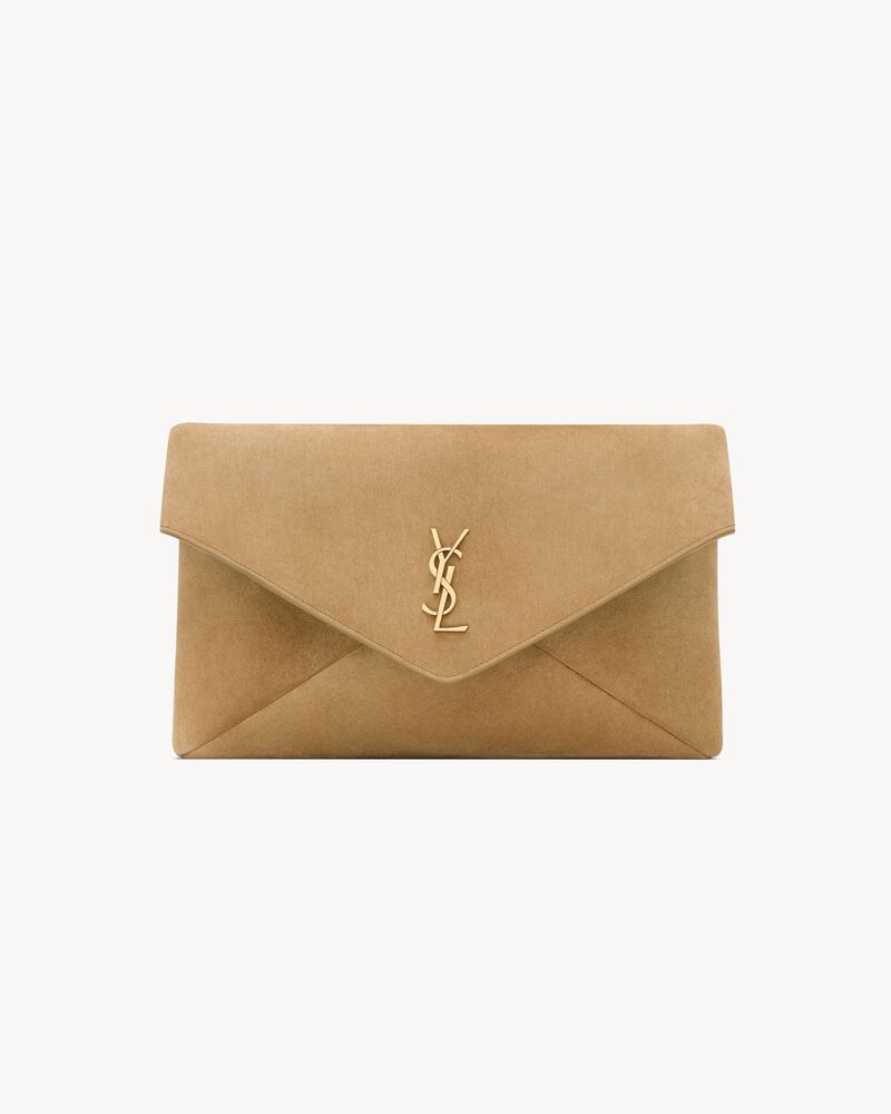 CASSANDRE grande pochette enveloppe en suède