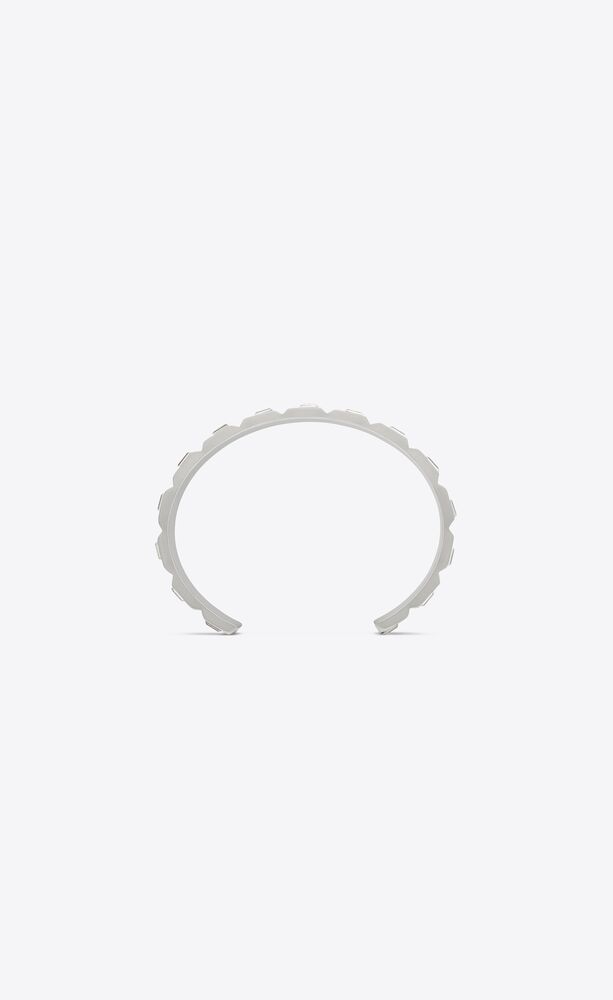 Odeon Rhinestone Bracelet in Silver - Saint Laurent