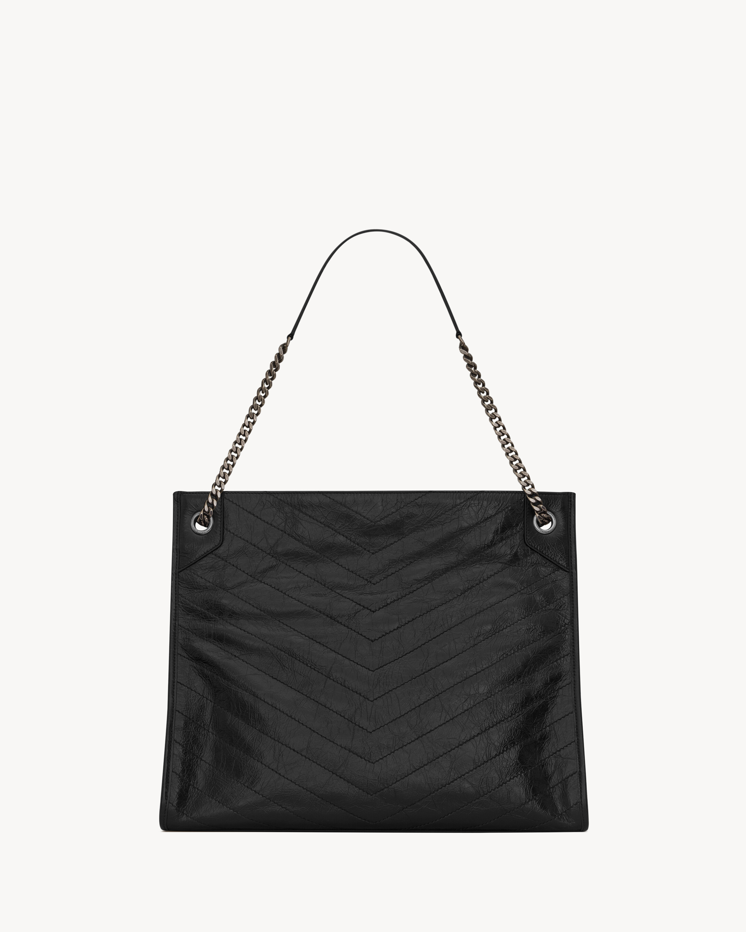 NIKI Large shopping in crinkled vintage leather