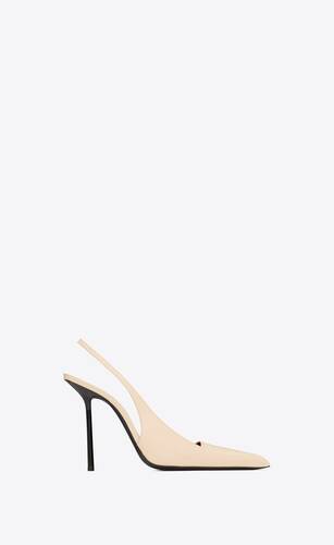 kiss slingback pumps in shiny leather