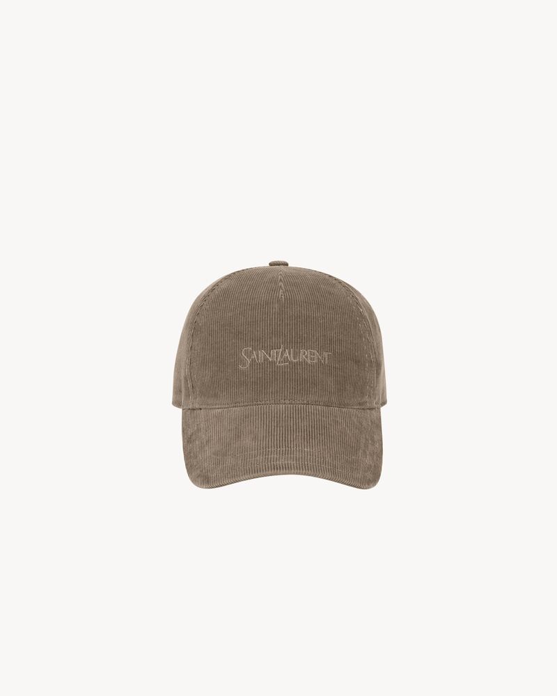 SAINT LAURENT casquette en velours côtelé