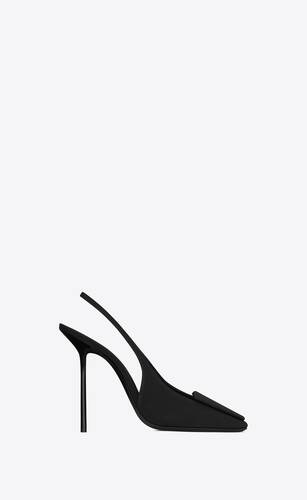 Escarpins à bride arrière Cuir Saint Laurent en coloris Noir Femme Chaussures Chaussures à talons Petits talons et talons hauts 