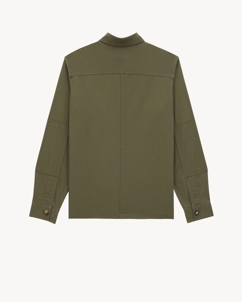 overshirt in cotton twill
