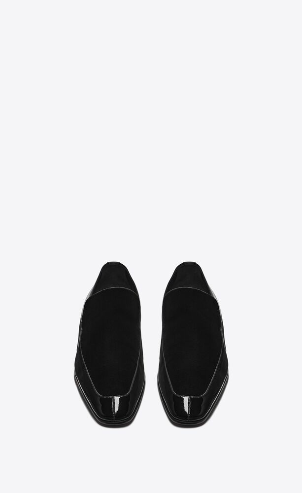 gabriel loafers in patent leather and velvet