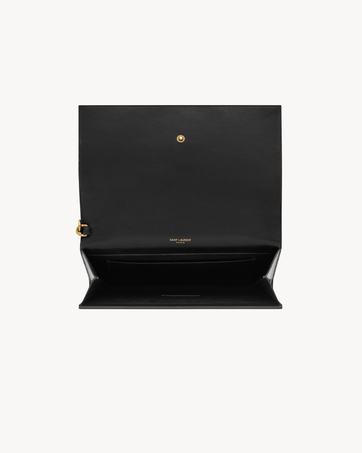 CASSANDRE flap pouch in lambskin and brushed leather