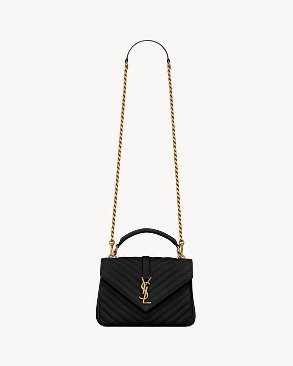 MittelgroBe COLLEGE aus gestepptem Leder Saint Laurent YSL