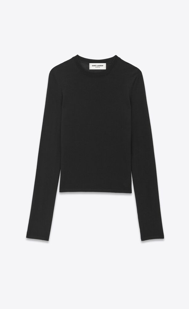 Sweater in cashmere, wool and silk | Saint Laurent | YSL.com