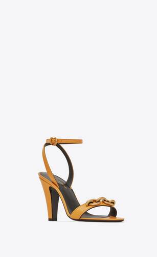Le maillon sandals in smooth leather | Saint Laurent | YSL.com