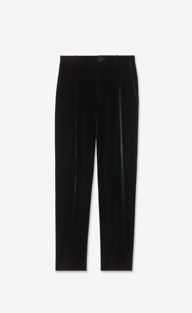 striped velvet pants