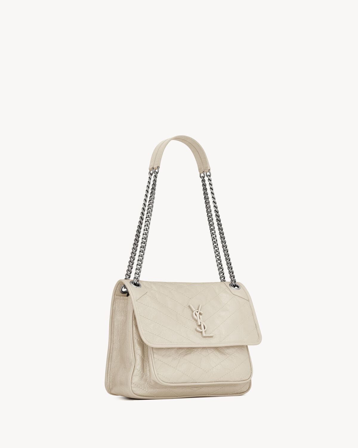 생로랑 빈티지 가죽 니키 미디엄 숄더백 6331580EN049207