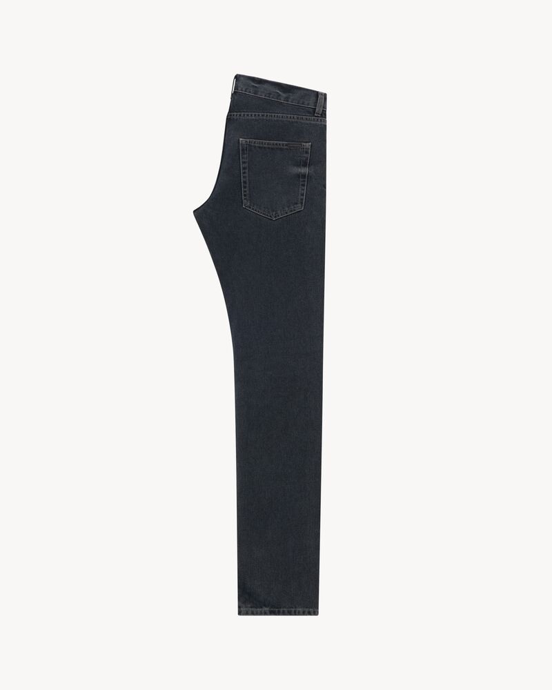 Slim-Fit Jeans in Dark Blue Black denim