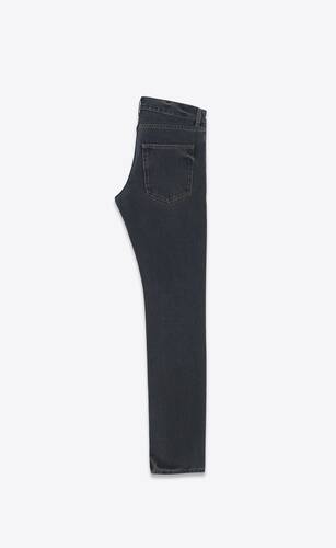 slim-fit jeans in dark blue black denim