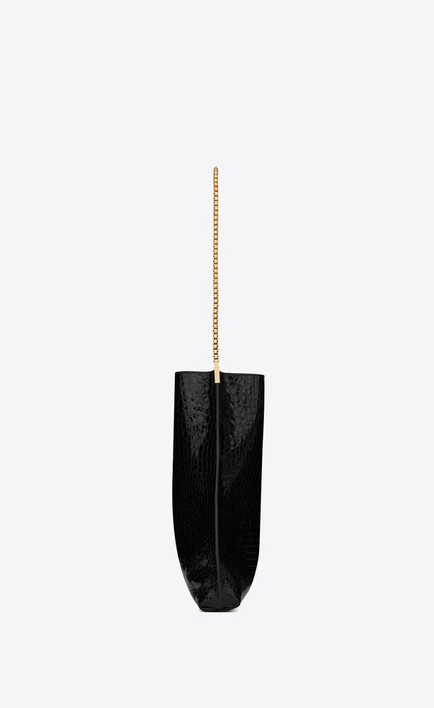 SUZANNE medium hobo bag in alligator-embossed patent leather | Saint Laurent United Kingdom ...