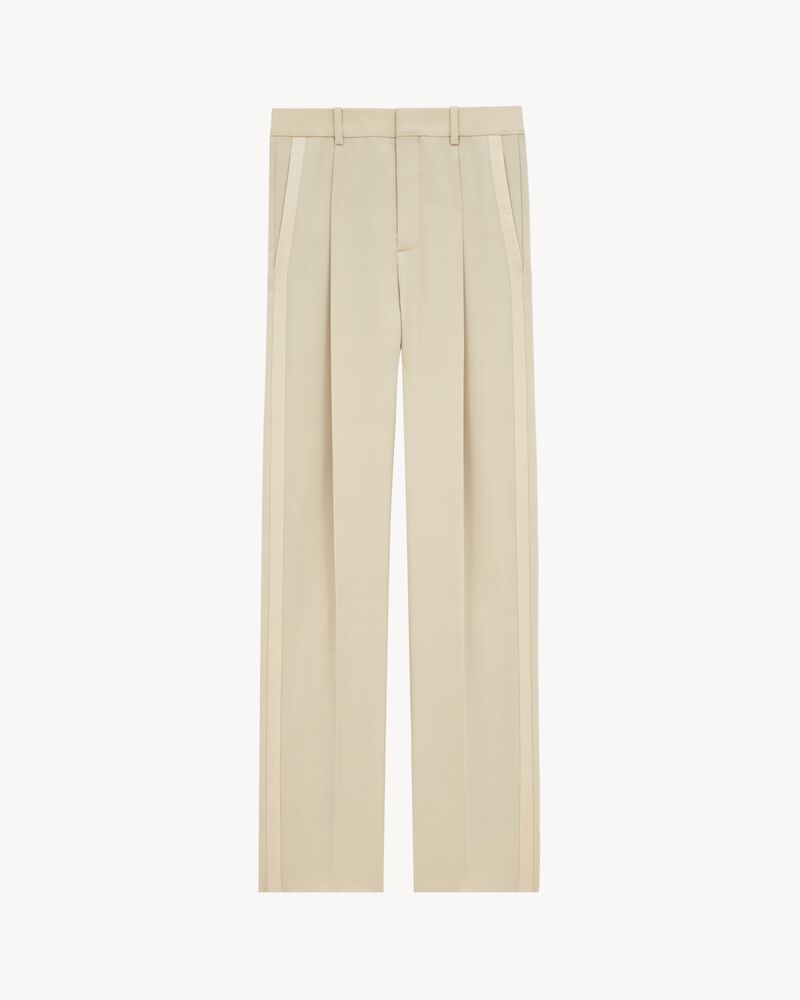 high-waisted pants in light wool