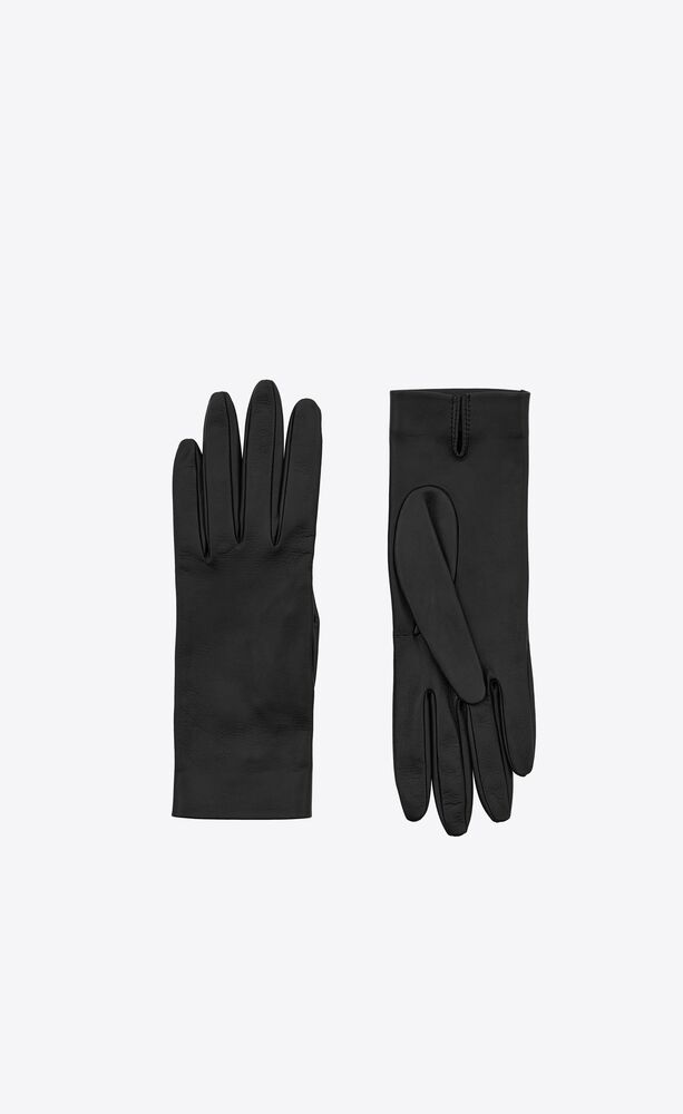 short gloves in leather