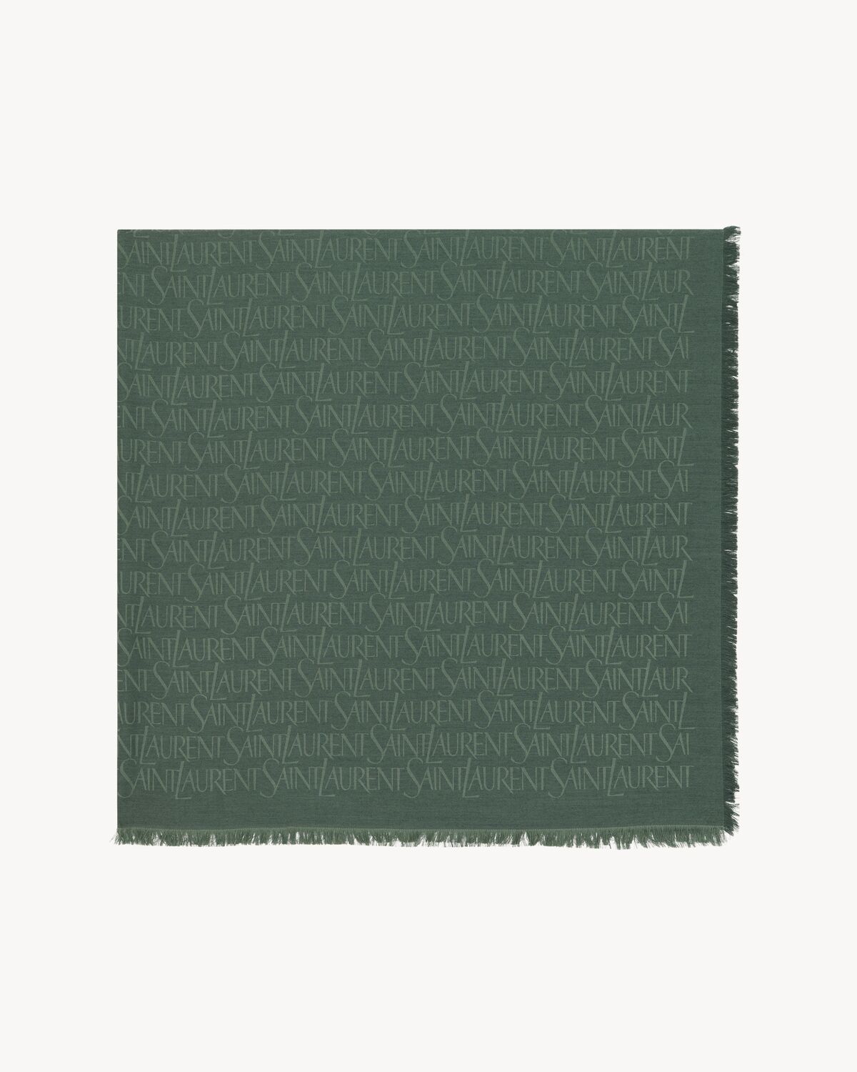 Saint Laurent large square scarf in silk and wool jacquard