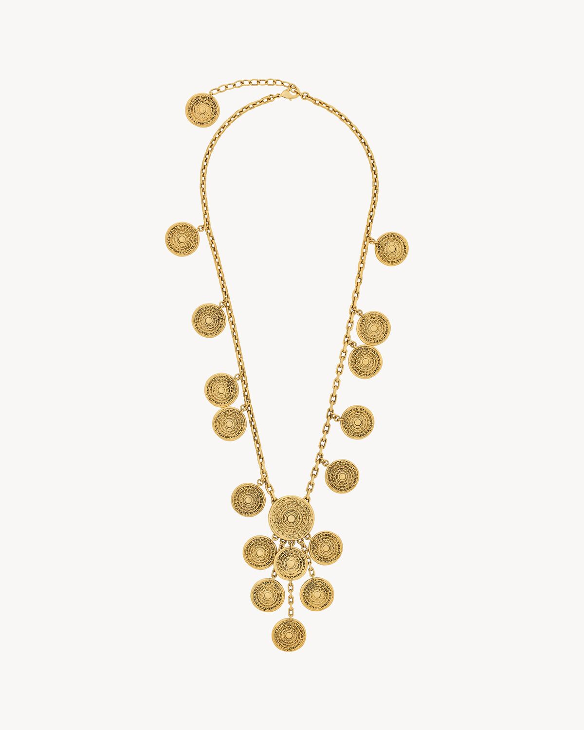 yves saint laurent charm necklace in metal