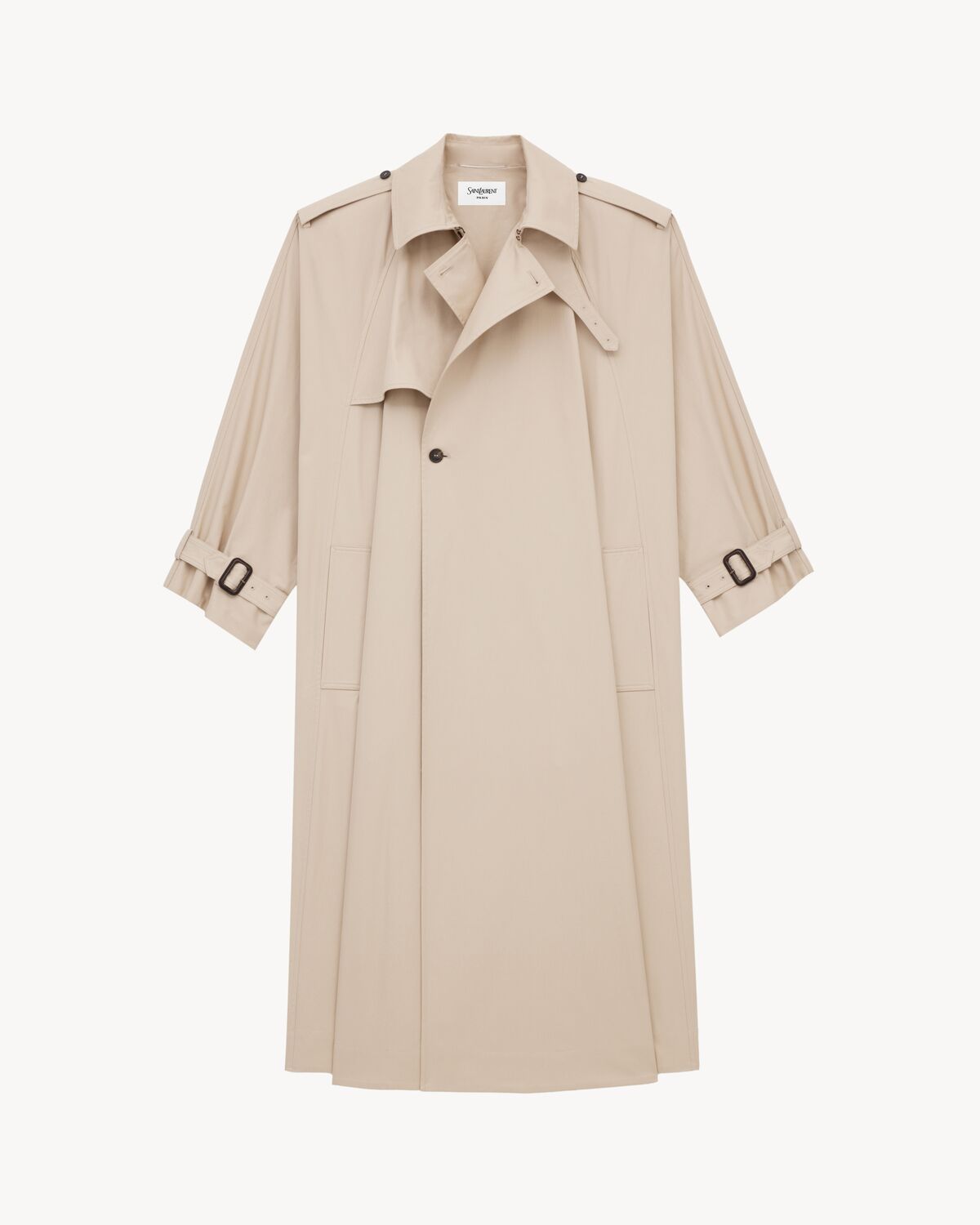 mantella-trench in twill di cotone