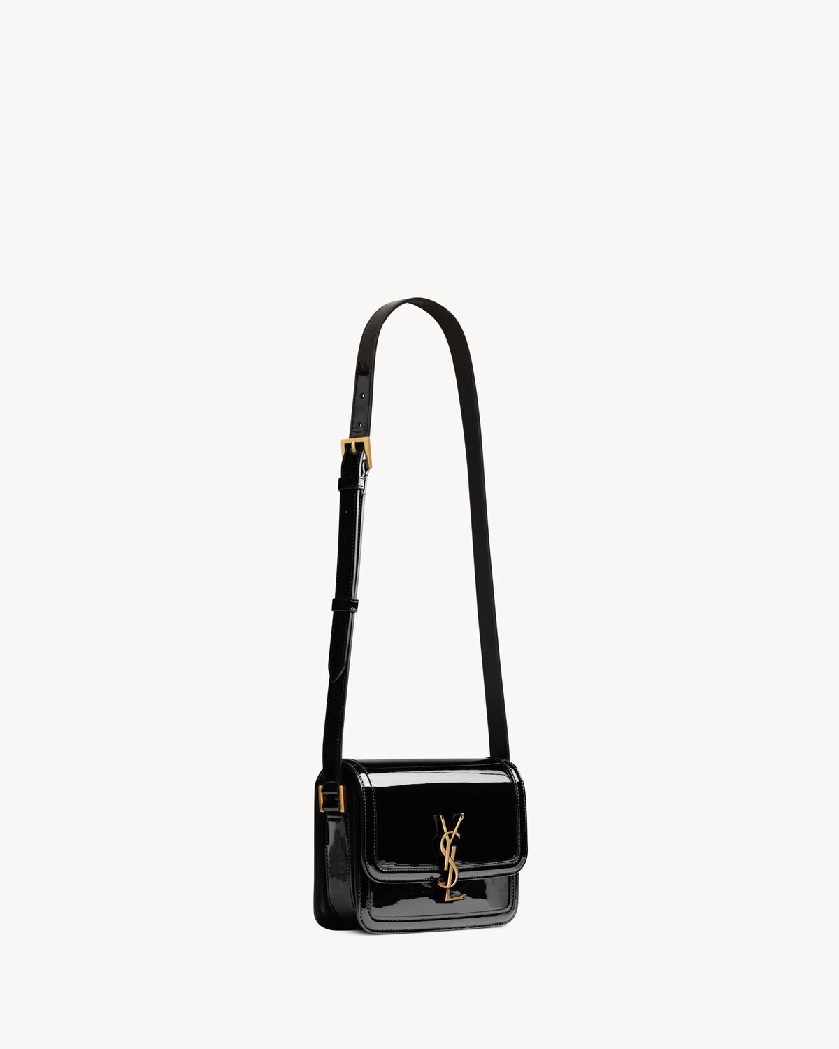 Solferino small satchel in lacquered patent leather