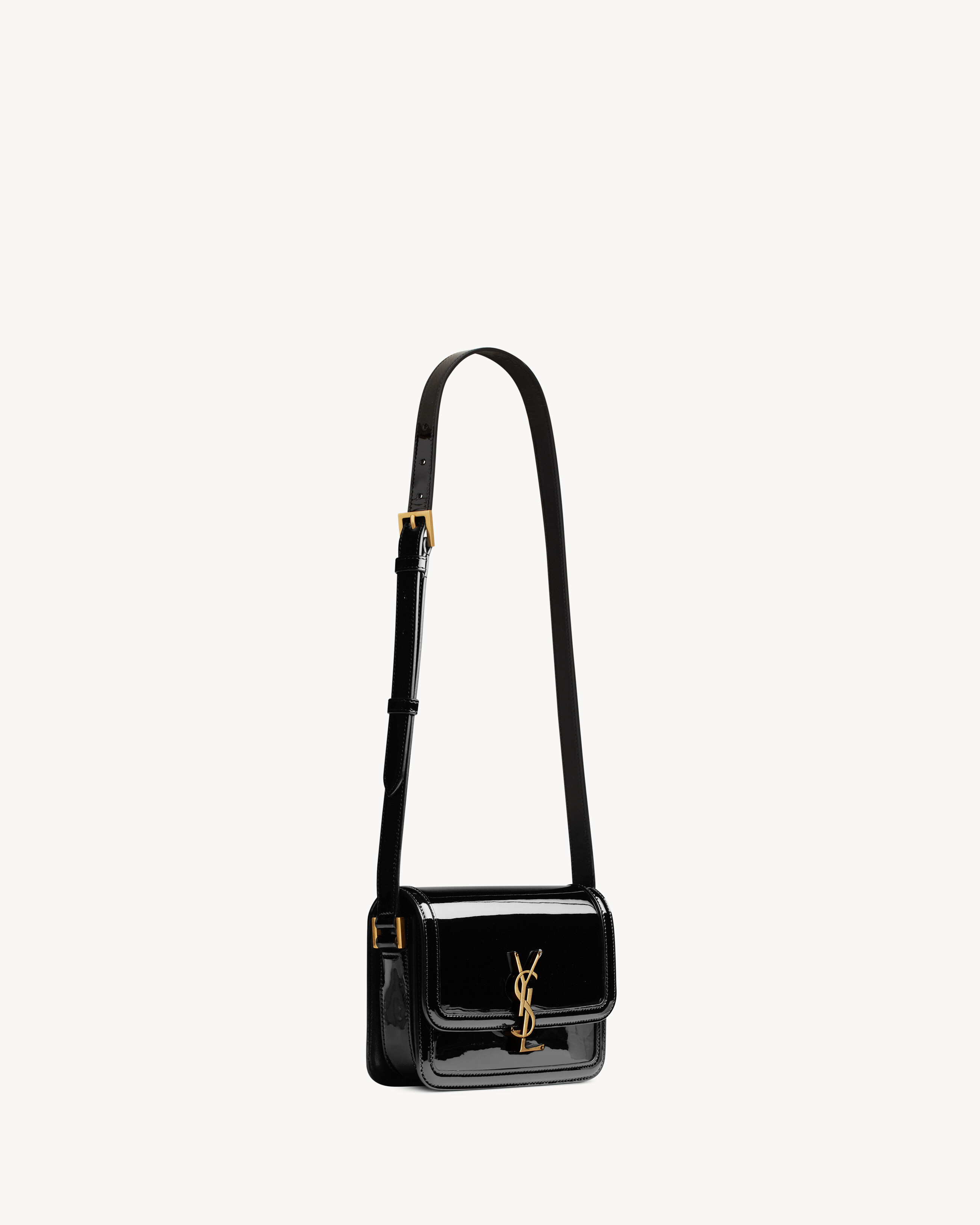 Solferino small satchel en cuir verni