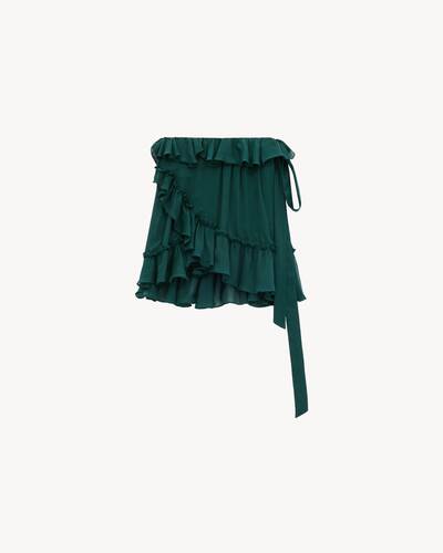 スカート Saint Laurent Ruffled Skirt In Silk Crepe Muslin ruffled skirt in silk crepe muslin | Saint Laurent | YSL.com