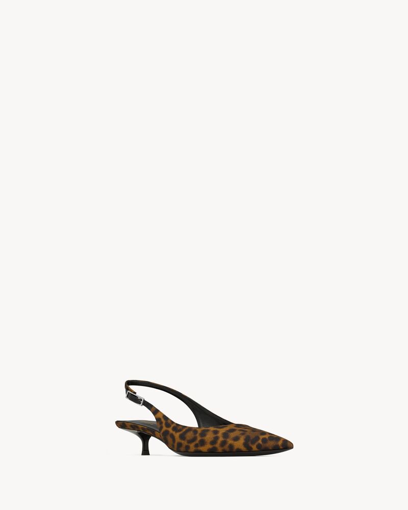 Zapatos de salón slingback Cherish de grosgrén con motivo de leopardo