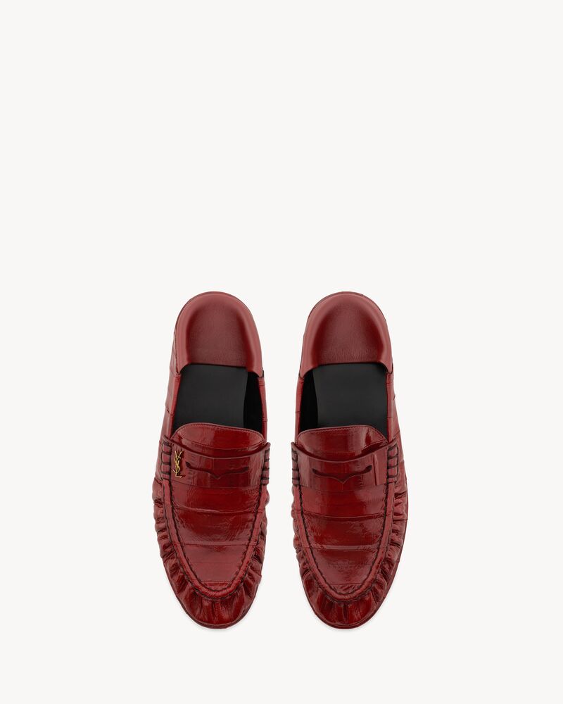 LE LOAFER mocassins en cuir d’anguille verni