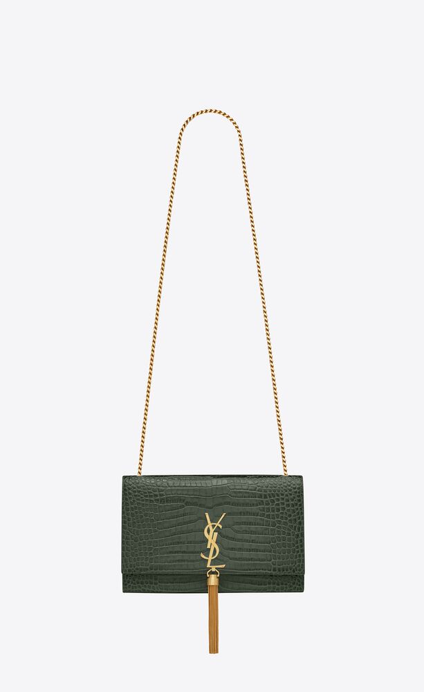 saint laurent medium kate leather shoulder bag