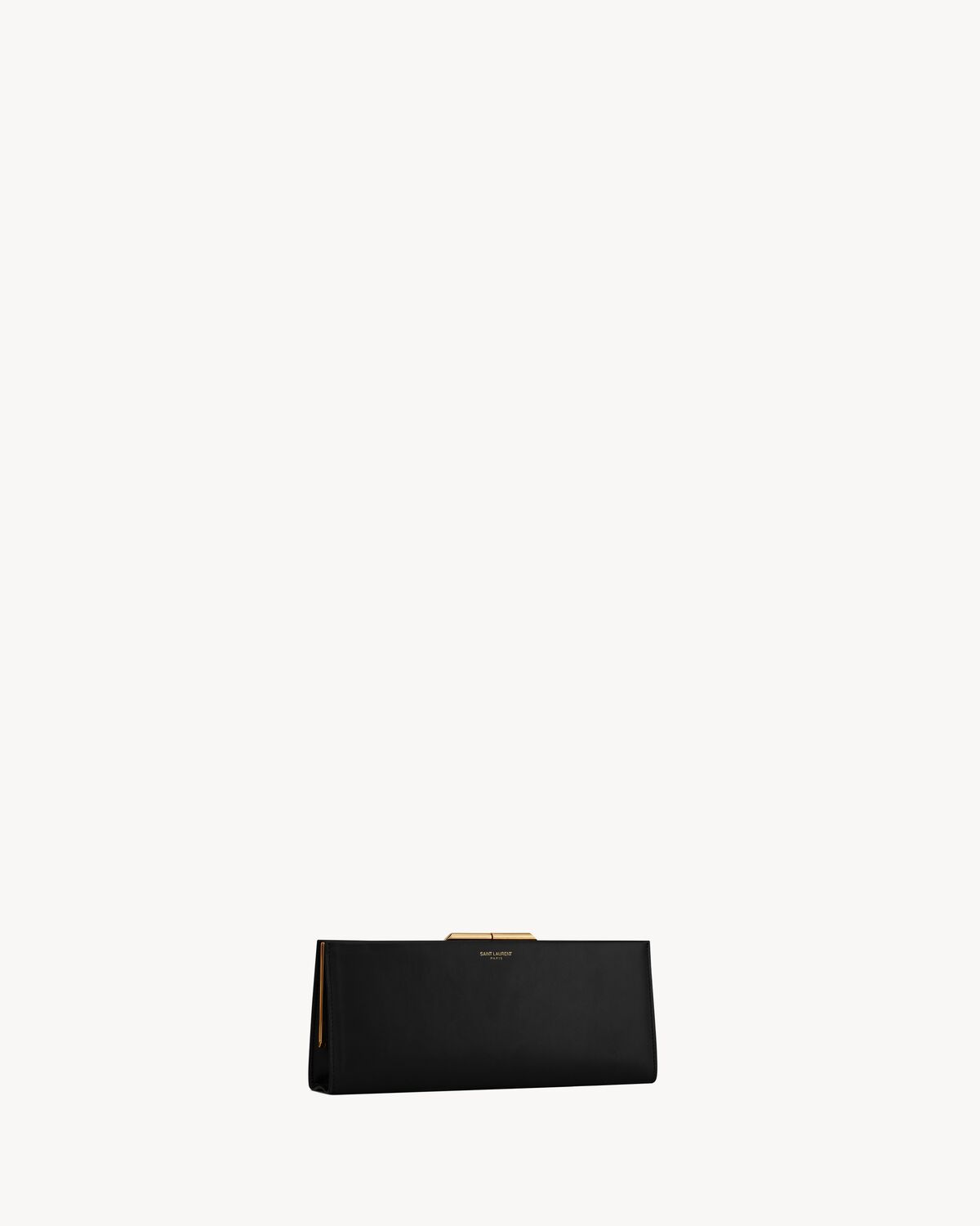 Midnight small pochette fine en cuir lisse