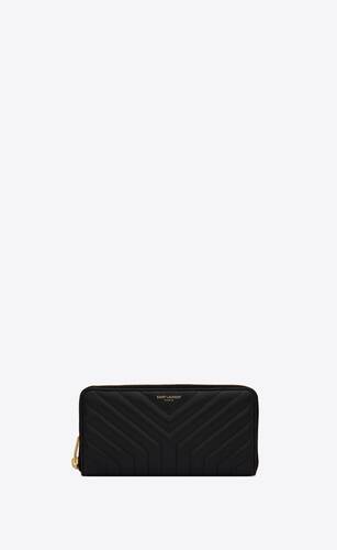 joan zip-around wallet in y-quilted leather