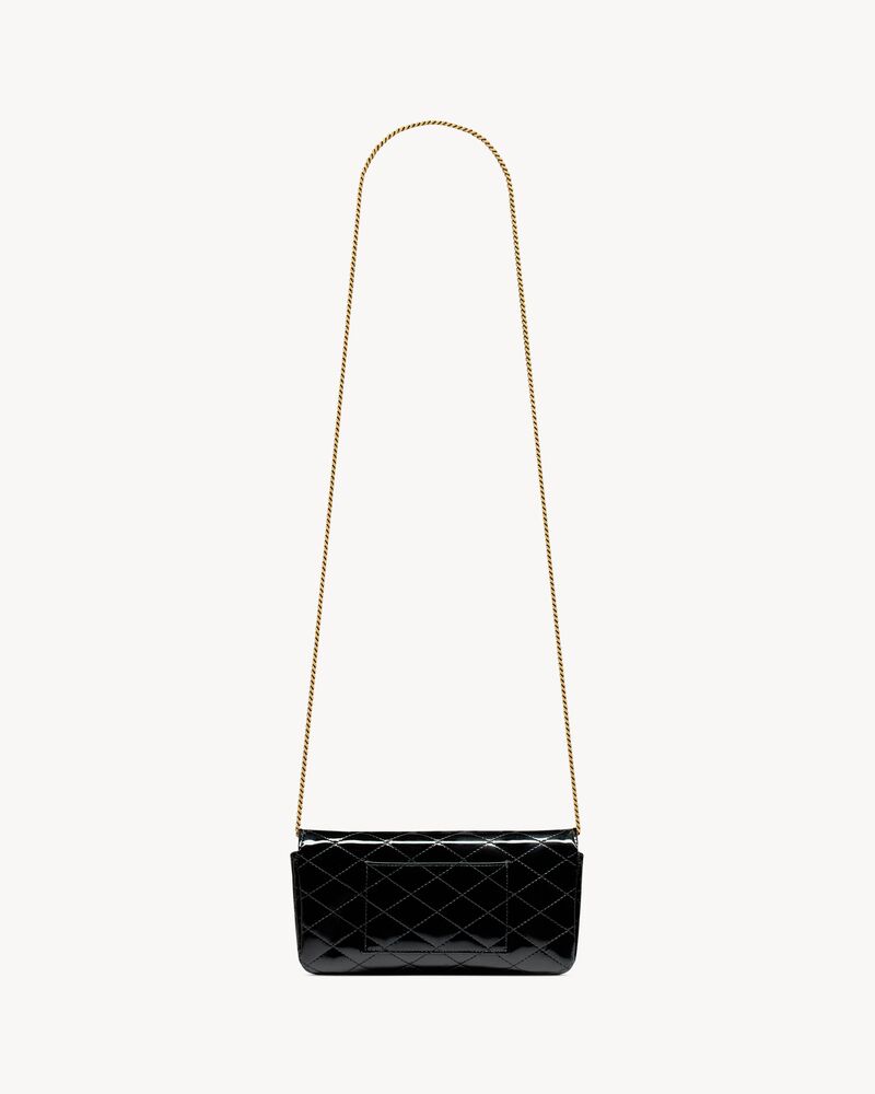 GABY chain phone holder in patent leather