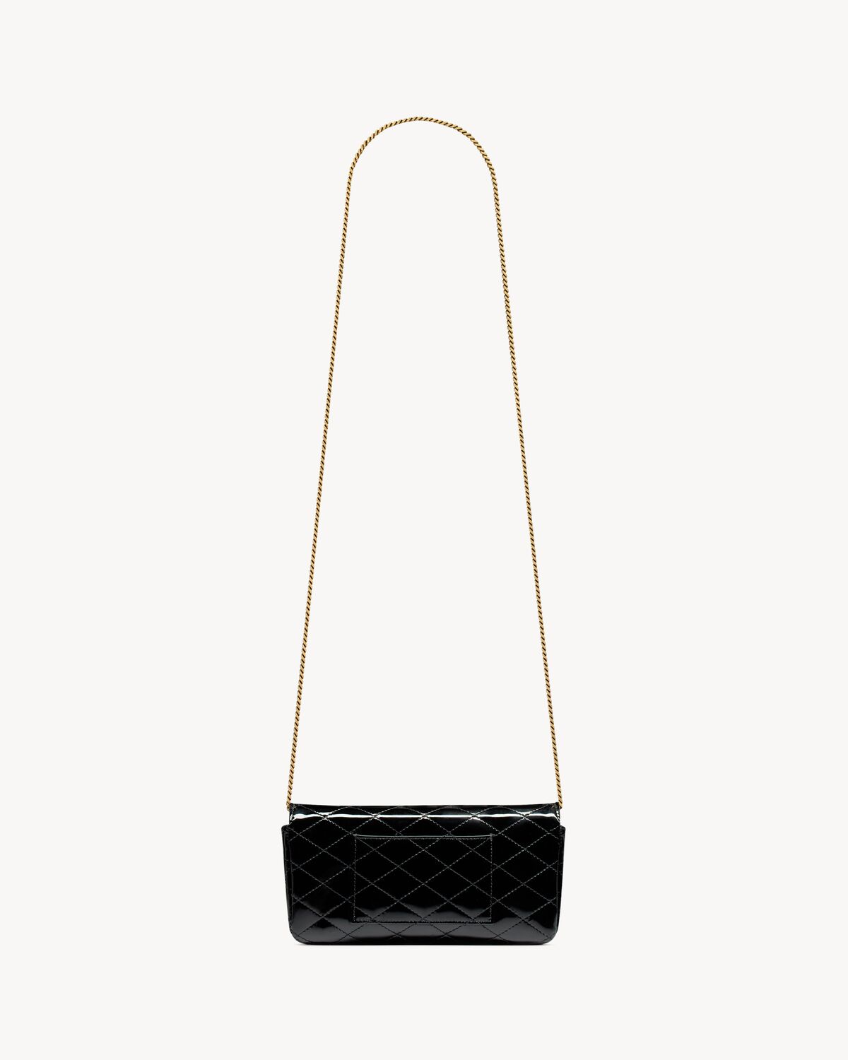 GABY chain phone holder in patent leather