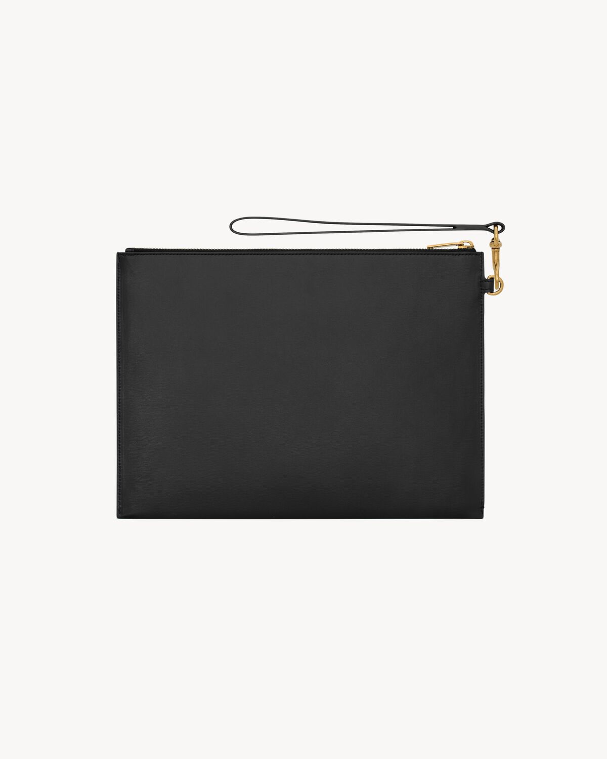 생로랑 유광 가죽 소재의 작은 카산드라 지퍼 태블릿 홀더 68382702G0W1000