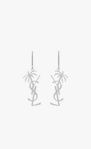 boucles d'oreilles cassandre palmier en métal